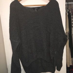 Gray forever 21 knit sweater